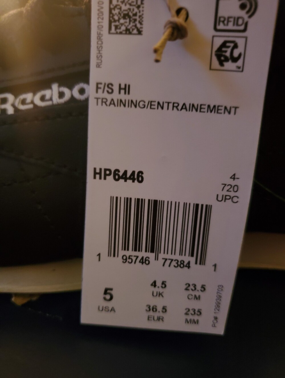 Reebok Freestyle Junior Hi High Top Sneakers Black With Cheetah/Leopard Print - Picture 7 of 8